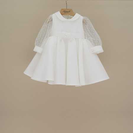 Abito battesimo Ninnaoh tulle pois