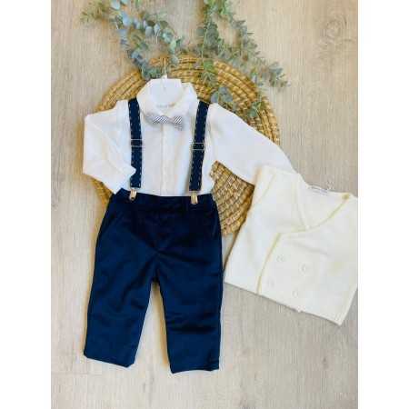 Completo Teto&Tatta bretelle blu