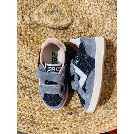 Sneakers glitter 2B12 grigio