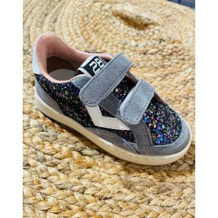 Sneakers glitter 2B12 grigio