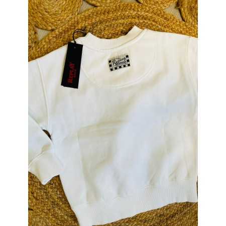 Felpa Cotone Felpato Bambino - Stile Motociclista Replay Felpa Cotone Felpato Bambino - Stile Motociclista Replay