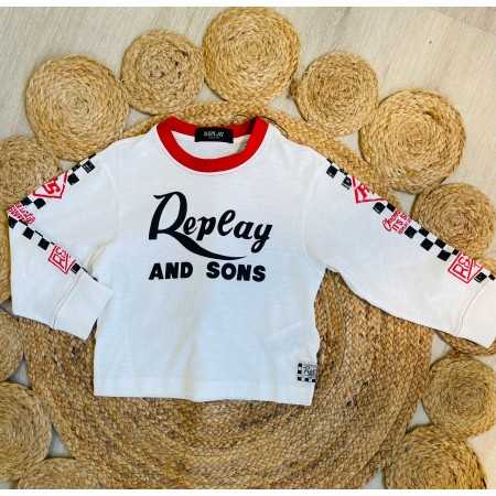 T-shirt in Cotone Bambino - Stile Motociclista Replay T-shirt in Cotone Bambino - Stile Motociclista Replay