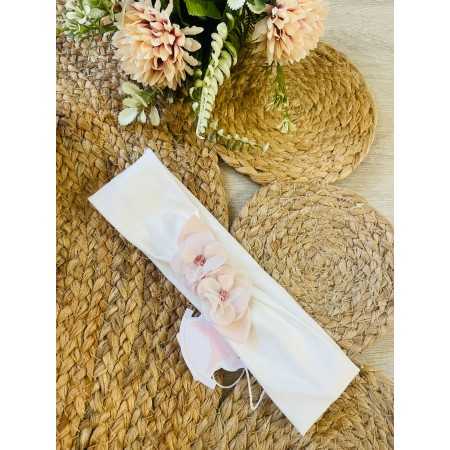 Fascetta Neonati in Jersey con Roselline - Eleganza e Comfort Fascetta Neonati in Jersey con Roselline - Eleganza e Comfort