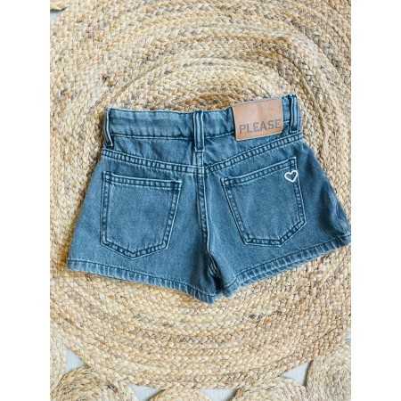 Short in Denim Grigio per Bambina | Comfort e Stile Short in Denim Grigio per Bambina | Comfort e Stile