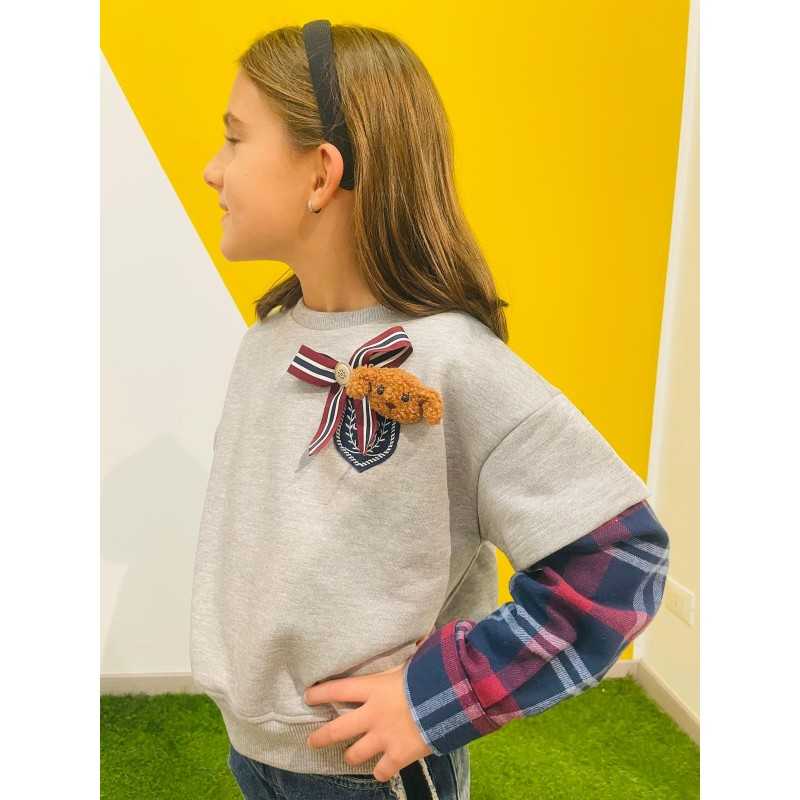 Felpa college Please grigia Felpa college Please grigia