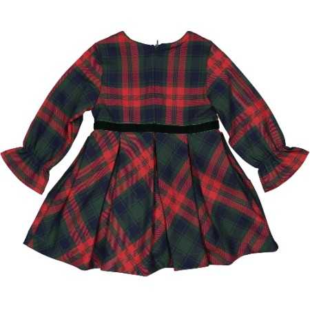 Abito Natalizio Tartan Verde - Eleganza per Bambini Abito Natalizio Tartan Verde - Eleganza per Bambini