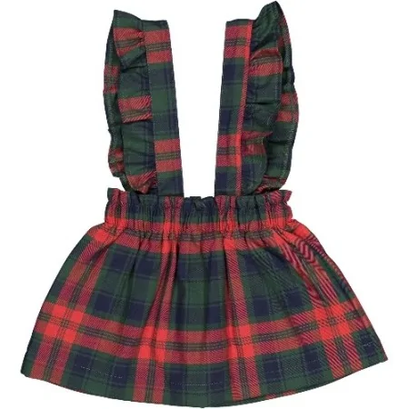 Gonna Natalizia Bambina Elegante con Bretelle
