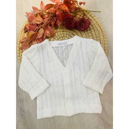 Golfino Neonato in Cotone a Trecce - Eleganza e Comfort Golfino Neonato in Cotone a Trecce - Eleganza e Comfort