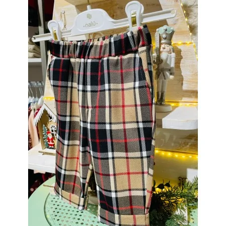 Pantaloni bambino tartan beige - Eleganza e comfort
