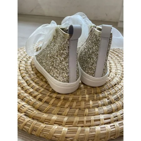 Sneakers Glitter Dorate Bambina | Eleganza e Comfort