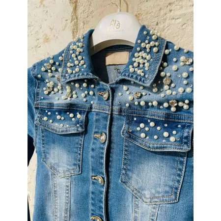 Giubbino Bimba in Jeans con Strass - Eleganza e Comfort