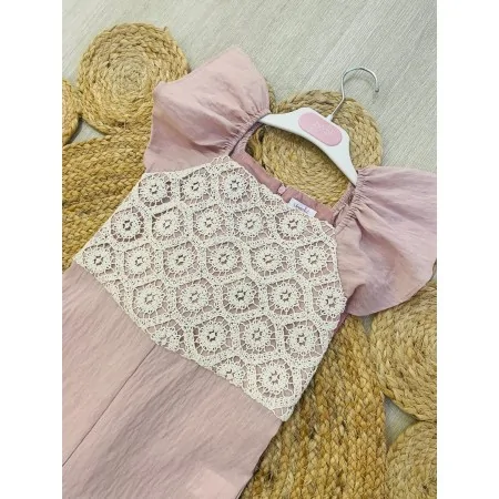 Tutone Rosa Antico Bambina Macramè | Eleganza e Comfort Tutone Rosa Antico Bambina Macramè | Eleganza e Comfort