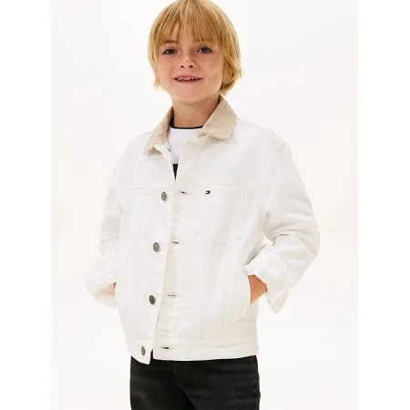 Giubbino Denim Bianco Tommy Hilfiger - Stile e Comfort Giubbino Denim Bianco Tommy Hilfiger - Stile e Comfort