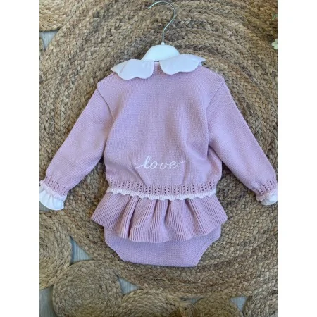 Completino Quattro Pezzi Neonata - Made in Italy Elegante Completino Quattro Pezzi Neonata - Made in Italy Elegante