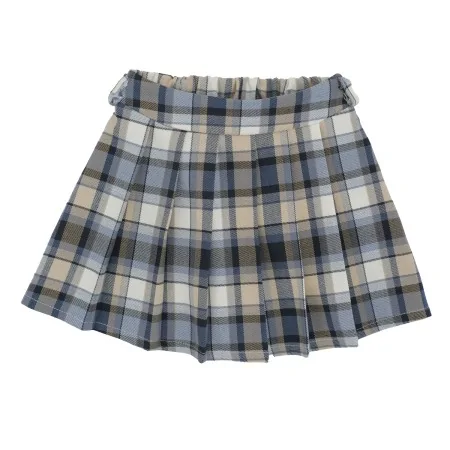 Gonna a Ruota Bambina Scozzese Blu - Eleganza e Comfort