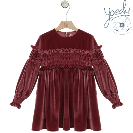 Abito Bambina Velluto Rosa Malva - Eleganza e Comfort