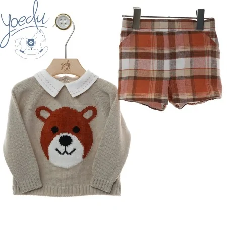 Completo Neonato Maglioncino e Bermuda | Eleganza e Comfort