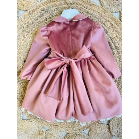 Abito Elegante Neonata in Velluto | Made in Italy Abito Elegante Neonata in Velluto | Made in Italy