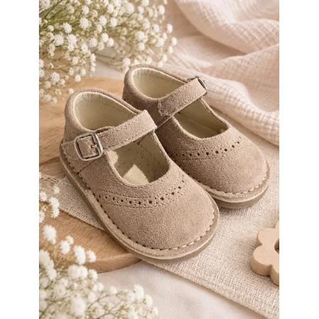 Ballerine da bambina in camoscio Panyno