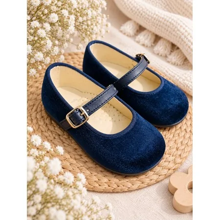 Ballerine in Velluto Blu da Bambina | Nuvolè