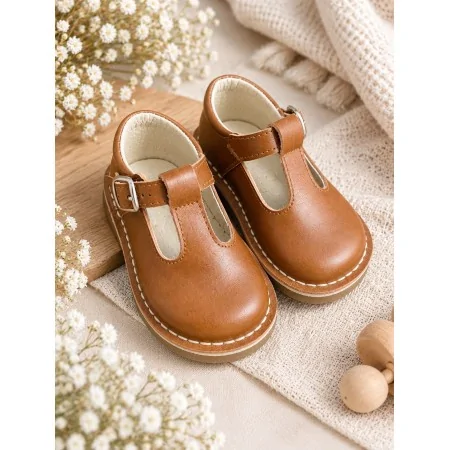 Scarpe T-bar in pelle bambini | Panyno