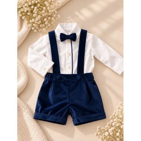 Completo Elegante Neonato in velluto | Nuvolè