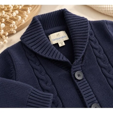 Golfino Neonato Blu Navy Ambarabà | Morbido ed Elegante Golfino Neonato Blu Navy Ambarabà | Morbido ed Elegante