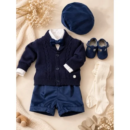 Golfino Neonato Blu Navy Ambarabà | Morbido ed Elegante Golfino Neonato Blu Navy Ambarabà | Morbido ed Elegante