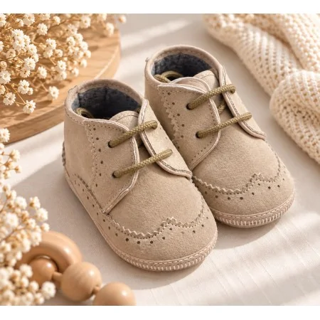 Scarpette Culla Neonato Nabuk | Nuvolè Made in Italy