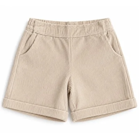 Shorts Bambina Velluto a Coste Beige | Nuvolè