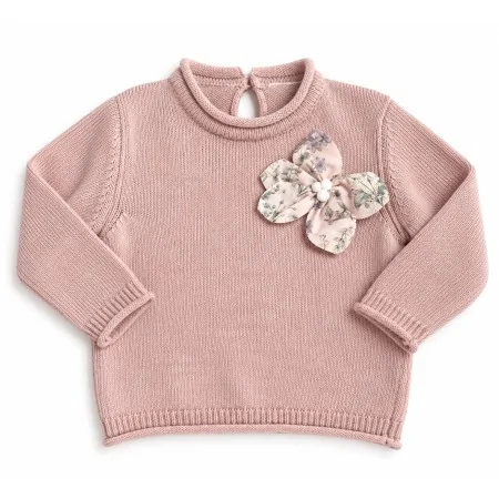 Maglioncino Bambina Cachemire Fiore Liberty | Nuvolè