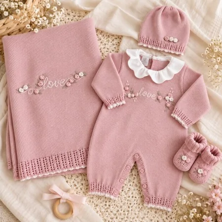 Set Nascita Bambina Pura Lana Made in Italy | Nuvolè