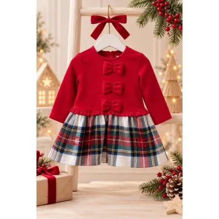 Abito fiocchi tartan