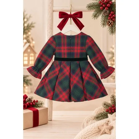 Abito Natalizio Tartan Verde - Eleganza per Bambini