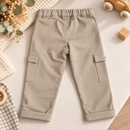 Pantaloni Cargo Bambino in Gabardina | Nuvolè